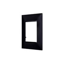 Placa Três Postos 4x2cm Preto - Pialplus