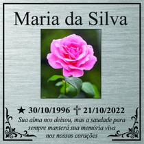 Placa Túmulo Em ACM 30x30cm Colorida Placa Túmulo Em ACM 30x30cm Colorida