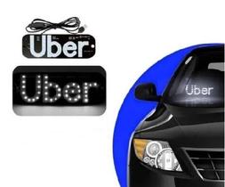 Placa Uber Led Com Ventosa 12v