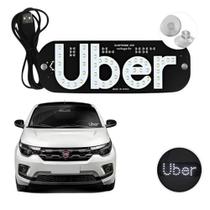 Placa Uber Letreiro para Carro Iluminação 3 Cores com Ventosa Para-Brisa USB Placa Uber Letreiro para Carro Iluminação 3 Cores com Ventosa Para-Brisa USB
