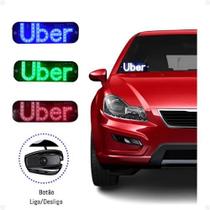 Placa Uber Motorista Aplicativo Com Ventosa Luz de Led Letreiro de Identificação para Carro