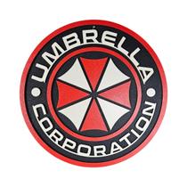 Placa Umbrella Corporation Mdf Relevo 3d Decorativo Placa Umbrella Corporation Mdf Relevo 3d Decorativo