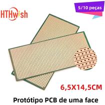 Placa Universal De Prototipagem PCB Amarela 65x145mm De Um Lado, Placa Experimental De Cobre Em