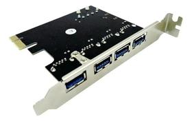 Placa USB 3.0 PCI-E Dex DP-43 4 Portas 5Gbps Proteção Contra Sobrecarga de Corrente em Cada Porta Placa USB 3.0 PCI-E Dex DP-43 4 Portas 5Gbps Proteção Contra Sobrecarga de Corrente em Cada Porta