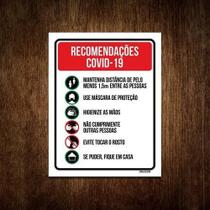 Placa - Use Mascara De Proteção Recomendações 36X46 Placa - Use Mascara De Proteção Recomendações 36X46