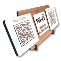 Placa Uso de Wi-Fi - QR Code - Design Inovador