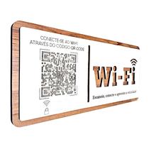 Placa Uso de Wi-Fi - QR Code - Design Inovador