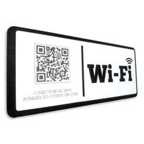 Placa Uso de Wi-Fi - QR Code - Design Inovador