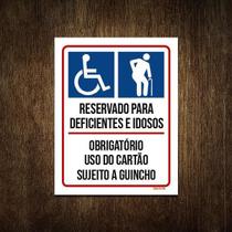 Placa Vaga Exclusiva Deficientes E Idosos 36X46