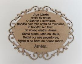 Placa vazada oração ave maria - VIA DA ARTE