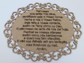 Placa vazada oração pai nosso