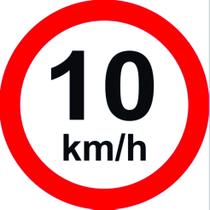 Placa Velocidade Máxima 10km/h Refletivo 50x50 - Afonso Sinalizações