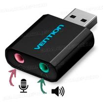 Placa Vention Som Usb - Usb X P2 - Fone E Microfone C/ Nfe