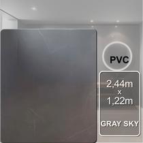 Placa Vinílica Marmorizada Decorativa Flexível Gray Sky 2,44m x 1,22m 2,97m2 de cobertura