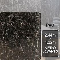 Placa Vinílica Marmorizada Decorativa Flexível Nero Levanto 2,44m x 1,22m 2,97m2 de cobertura