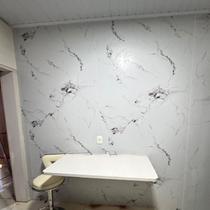 Placa Vinílica Marmorizada Decorativa Flexível Soft Shadow 2,44m x 1,22m 2,97m2 de cobertura Placa Vinílica Marmorizada Decorativa Flexível Soft Shadow 2,44m x 1,22m 2,97m2 de cobertura