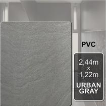 Placa Vinílica Marmorizada Decorativa Flexível Urban Gray 2,44m x 1,22m 2,97m2 de cobertura