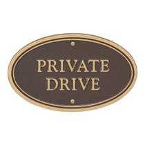 Placa Whitehall 10571 Private Drive 25x15 cm Bronze Placa Whitehall 10571 Private Drive 25x15 cm Bronze
