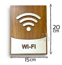 Placa wi-fi indicativa de rede wieless disponível mdf 3mm