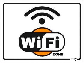 Placa Wi Fi Zone Ps633 20x15cm Placa Wi Fi Zone Ps633 20x15cm