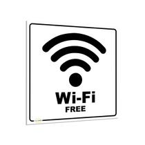 Placa Wifi Free Sinalização 20x20cm