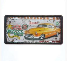 Placa Yellow Car