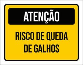 Placaamarela Atenção Risco De Queda De Galhos 27X35