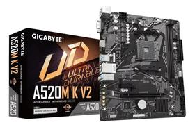 Placamãe Gigabyte A520m K V2, Socket Amd Am4, Matx, Ddr4