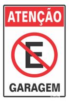 PlacaPoliestireno Atenção Garagem p/ Garagem 20x30cm