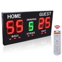 Placar de Beisebol LED YZ com Controle Remoto Sem Fio Recarregável