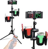 Placar eletrônico de Cornhole YZ com controle remoto e suportes para bebidas Placar eletrônico de Cornhole YZ com controle remoto e suportes para bebidas