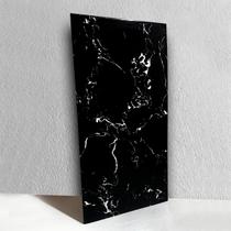 Placas Adesiva Parede Piso Painel Mármore Preto Vinílico Premium Autocolante 3d Lavavel 30x60cm