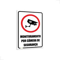 Placas Ambiente Monitorado Câmera De Segurança 15x20cm