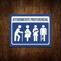 Placas Atendimento Preferencial - Idosos Gestantes 27X35