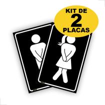 Placas Banheiro Feminino Masculino Apertados