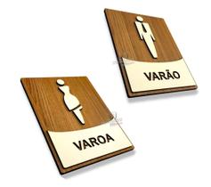 Placas banheiro igreja WC varão varoa decorativas em mdf 3mm Placas banheiro igreja WC varão varoa decorativas em mdf 3mm