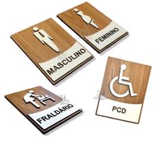 Placas banheiro wc decorativas em mdf 6mm + PCD + FRALDÁRIO