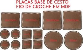 Placas Base De Cesto Fio De Croche Em Mdf Kit 14 Peças - Ecolaser
