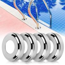 Placas de acabamento para escada de piscina Blasoul em aço inoxidável, kit com 4 Placas de acabamento para escada de piscina Blasoul em aço inoxidável, kit com 4