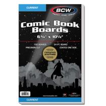 Placas de apoio de quadrinhos BCW Current 24pt, 1 pacote (100)