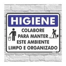 Placas de Aviso - Mantenha o Local Limpo - 15x20 cm Placas de Aviso - Mantenha o Local Limpo - 15x20 cm