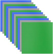 Placas de base de construção, pacote com 12 placas de base clássicas de 25 x 25 cm Placas de base de construção, pacote com 12 placas de base clássicas de 25 x 25 cm