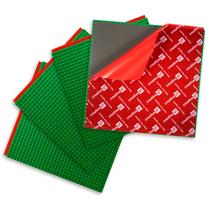 Placas de base empilháveis de blocos de construção de brinquedos Creative QT MakerBase Green, pacote com 4