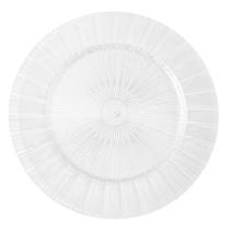 Placas de carregamento Brightalk Modern, 33 cm, conjunto de 6 plásticos transparentes