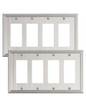 Placas de comutação TREEWELL Quad Decorator Outlet Cover 4 Gang