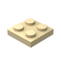 Placas de construção Plowyour Classic Beige 2x2 100 peças Placas de construção Plowyour Classic Beige 2x2 100 peças
