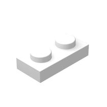 Placas de construção Plowyour Classic White 12x100 peças