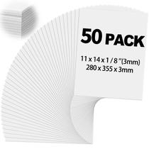 Placas de espuma Frienda 50, pacote com 3 mm de espessura, 35,5 x 28 cm, brancas Placas de espuma Frienda 50, pacote com 3 mm de espessura, 35,5 x 28 cm, brancas