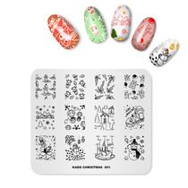 Placas de estampagem de unhas Rolabling Christmas Santa Snowman