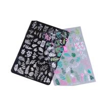 Placas De Estampagem Para Unhas Francesas Com Laço E Coração Kawaii, Moldes De Transferência DIY